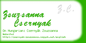zsuzsanna csernyak business card