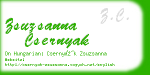 zsuzsanna csernyak business card